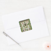 Tegel met Mekka Vierkante Sticker (Envelop)