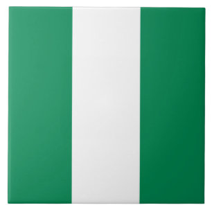 Tegel met Nigeriaanse vlag Tegeltje