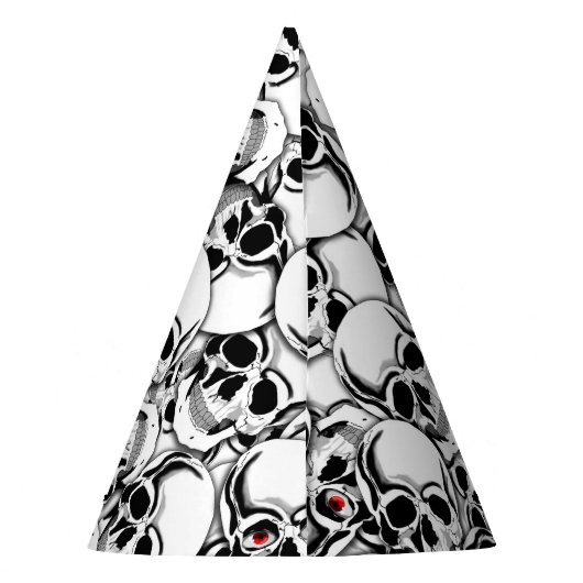 Tegel met rode ogen ID222 Feesthoedjes (Achterkant)