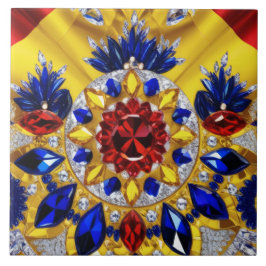 Tegel met Roemeense kleuren Modern Design Tegeltje