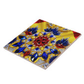 Tegel met Roemeense kleuren Modern Design Tegeltje (Zijkant)