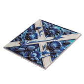 Tegel met Scottish Thistles Modern Design Tegeltje (Zijkant)