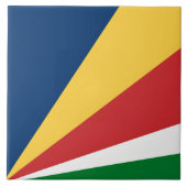 Tegel met Seychellen Kleuren Modern Design Tegeltje (Voorkant)