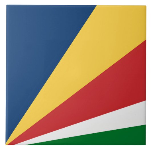 Tegel met Seychellen Kleuren Modern Design Tegeltje (Voorkant)