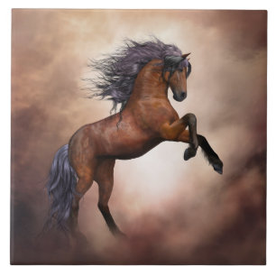 tegel met steigerend paard tegeltje