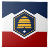 Tegel met vlag van Utah State, VS Tegeltje (Voorkant)