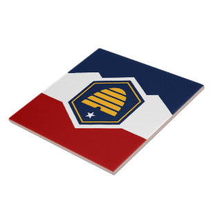 Tegel met vlag van Utah State, VS Tegeltje
