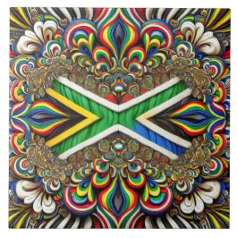 Tegel met Zuid-Afrikaanse kleuren Modern Design Tegeltje