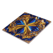 Tegel met Zweden Kleuren Modern Design Tegeltje (Zijkant)