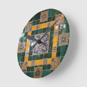 Tegel Mexican Green Talavera Style Ronde Klok (Hoek)