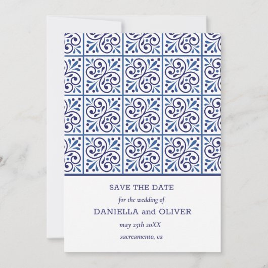 Tegel Middellandse Zee bruiloft met uitzondering v Kaart (Voorkant)