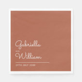 Tegel Minimalistische Elegante Script Servet (Voorkant)