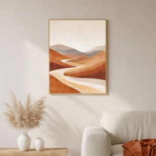 Tegel Minimalistische Landschap Living Wall Art Poster