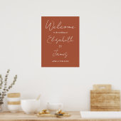 Tegel Minimalistische Script Trouw Welkom Bord Poster (Keuken)