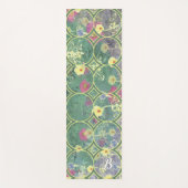 Tegel Monogram Wilde Bloemen Yoga Mat (Voorkant)