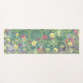 Tegel Monogram Wilde Bloemen Yoga Mat (Voorkant (horizontaal))