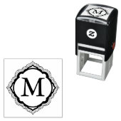 Tegel monogram zelfinktende stempel (In situ)