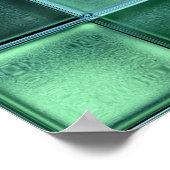 Tegel-mozaïekPoster van het meer tot 28x28 Poster (Hoek)