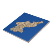 Tegel Noord-Korea Kaart Tegeltje (Zijkant)