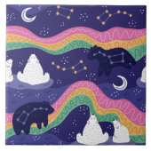 Tegel Noordelijke Lichten Tegeltje (Voorkant)