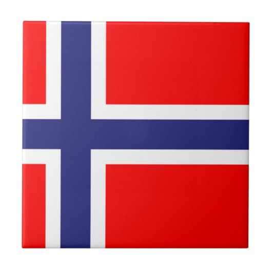 Tegel Noorse vlag Tegeltje (Voorkant)