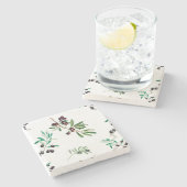 Tegel olijven uit de Middellandse Zee Stenen Onderzetter (Zijkant)