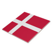Tegel onder Deense vlag Tegeltje (Zijkant)