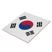 Tegel onder Zuid-Koreaanse vlag Tegeltje (Zijkant)