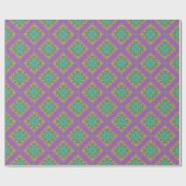 tegel ontwerp van kleurrijke concentrische cirkels cadeaupapier (Vlak)