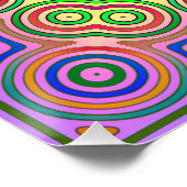 tegel ontwerp van kleurrijke concentrische cirkels perfect poster (Hoek)