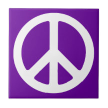 Tegel Paars en wit symbool voor de vrede