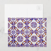 Tegel patroon close-up, Portugal Briefkaart (Voorkant / Achterkant)