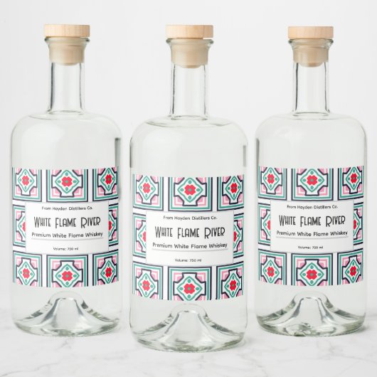 Tegel Patroon Gepersonaliseerde Liquor Bottle Labe Likeurfles Etiket (Flessen)