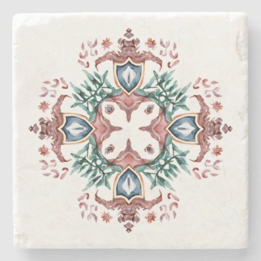 Tegel patroonontwerp stenen onderzetter (Voorkant)