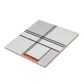 TEGEL : PIET MONDRIAN : GRAY - RED 1935 TEGELTJE (Zijkant)