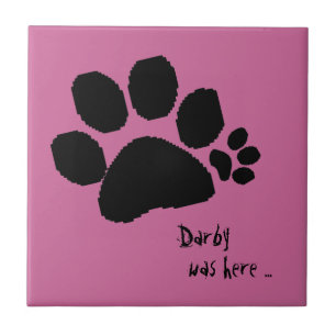 Tegel - Polydactyl Paw Print Tegeltje