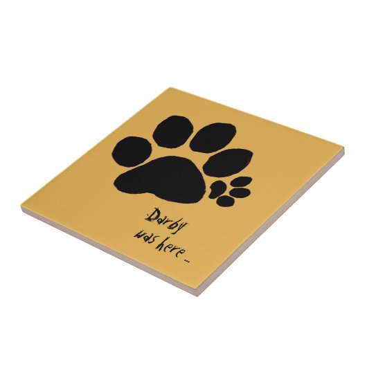 Tegel - Polydactylade afdrukken (ver. 2) Tegeltje (Zijkant)