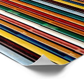 TEGEL Poster Kleurrijke ingegraveerde look Art 12x (Hoek)