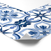 Tegel Poster Toscane Blue (Hoek)