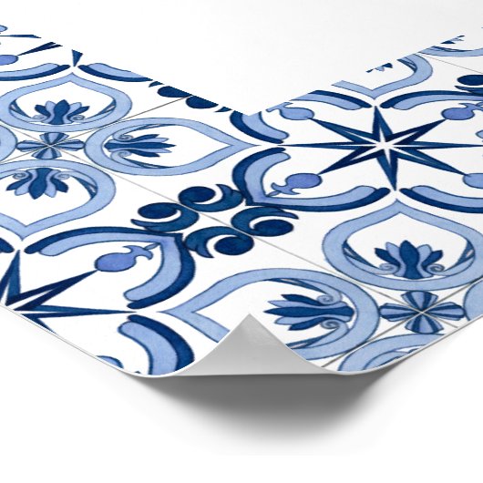 Tegel Poster Toscane Blue (Hoek)