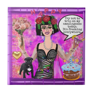 TEGEL-Probeer niet op mijn verbazingwekkende manie Tegeltje