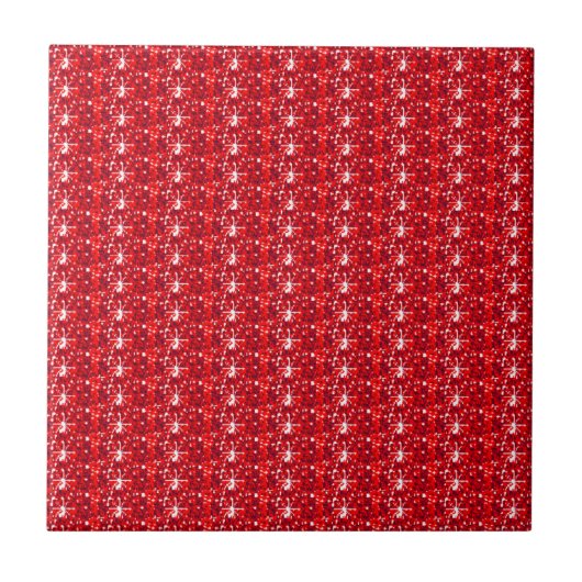 Tegel Red Glitter Tegeltje (Voorkant)