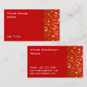 Tegel Rood visitekaartje zijde (Voorkant / Achterkant)