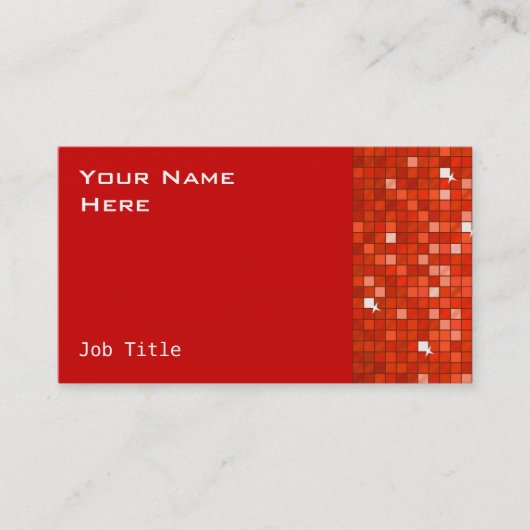 Tegel Rood visitekaartje zijde (Voorkant)