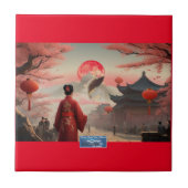 Tegel Rood (Vismaan) RFPMDesigns ©️2024 Tegeltje (Voorkant)