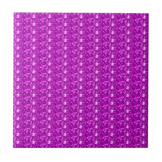 Tegel Roze Glitter Tegeltje (Voorkant)