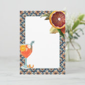 Tegel Sappige Oranje Spritz Blank Kaart voor DIY D (Staand voorkant)