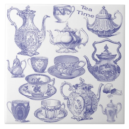 tegel theetijd tegeltje (Voorkant)