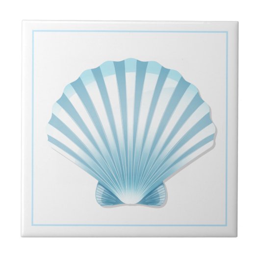 Tegel Trivet-Blue Shell Tegeltje (Voorkant)