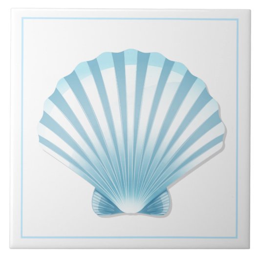 Tegel Trivet-Blue Shell Tegeltje (Voorkant)